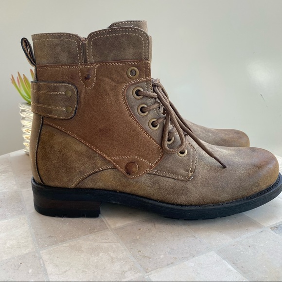 polarFox Other - NWOT POLAR FOX BROWN ANKLE COMBAT BOOTS BOOTIES
